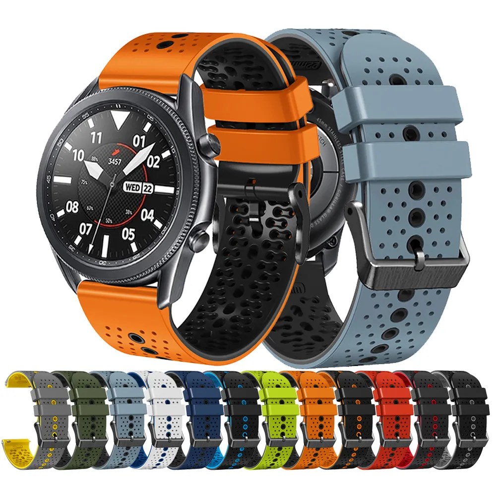 Correa de reloj de silicona deportiva IVANHOE de 22MM para Huawei Watch GT 2E, reemplazo de correa de reloj para pulsera Vertical Suunto