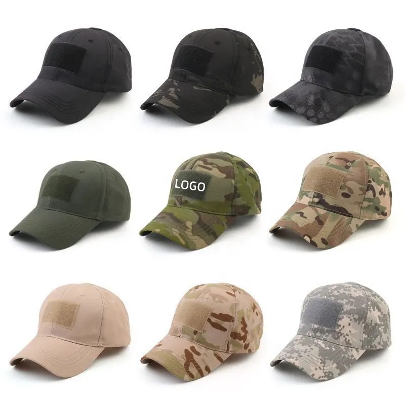 2023 New Tactical Cap Outdoor Sports Caps Camouflage Hat Simplicity Camo Hunting Mesh Cap per uomo adulti