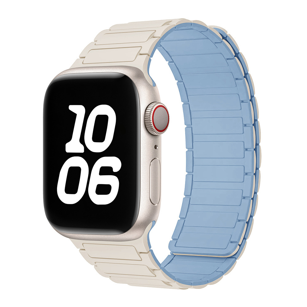 Antique White with Misty Blue