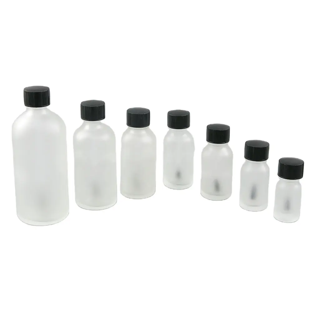 Durable Frosted 5ml 10ml small Glass cosmetic packaging empty nail polish container 15ml 20ml 30ml 50ml 100ml bottle