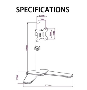 China Factory Wholesale Adjustable Single Arm Lcd Monitor Stand <strong>Desktop</strong> Mounting Bracket