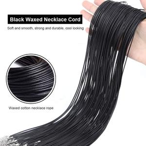 100pcs Waxed Necklace Cord Bulk <strong>with</strong> <strong>Clasp</strong> Necklace Rope <strong>String</strong> for Necklace Bracelet Jewelry Making (Thickness 1.5mm) - Product Image 4