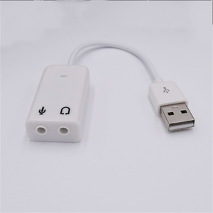 Top sale White 3.5mm Microphone Earphone Socket to <strong>USB</strong> 2.0 Sound Card 7.1 Channel Speaker <strong>Audio</strong> Adapter for <strong>raspberry</strong> <strong>pi</strong> 2 - Product Image 3