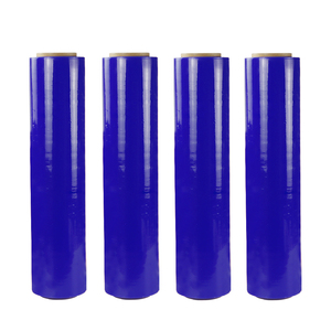 18英寸X 80规格蓝色拉伸塑料薄膜1500英尺LLDPE包装材料，用于食品超市产品包装促销