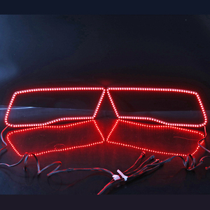 Blinkende <span class=keywords><strong>LED</strong></span> Angel Eyes RGB Halo Ringe Sk6812 Farbwechsel scheinwerfer für Dodge Ram 2009 mit Bluetooth-Fernbedienung