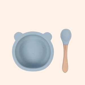 High Quality Silicone Child Plate Baby Plates Sets Baby Feeding <strong>Dish</strong> Suction Baby Silicone Tableware Plate Bowl With Spoon