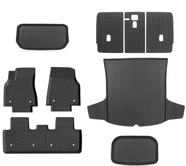 2024 Car Mat Floor Mats For Tesla Model Y Drive comfortably on flexible, non-slip, shock-absorbing mats