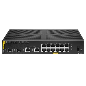 Aruba <strong>Networking</strong> 6000 Series Switch 12G Class4 PoE 2G/2SFP 139W Network Switch (R8N89A) - Product Image 2