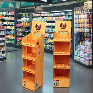Benutzer definierte Euro Style Light Duty Karton Display Stand 4 Regale Pop-up Werbung Papier Tower Rack Made in China Store Shop Verwendung - Product Image 1