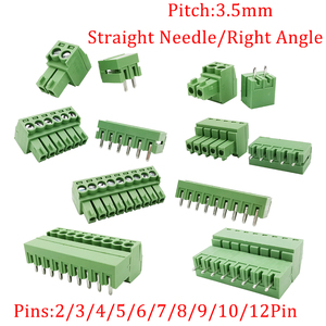 15EDG 3,5mm KF2EDG 3,5mm PCB bloque de terminales de tornillo conector ángulo recto/aguja recta enchufe Pin Header Socket 2-12 Pin - Product Image 4