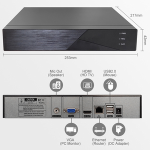 Sistema de cámaras de seguridad CCTV NVR, grabador de vídeo de disco duro de red de 8 y 16 canales, 5MP - Product Image 4