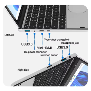 11 inç Yoga 2 in 1 dizüstü ev ofis bilgisayar Intel N100 Quad Core Max DDR4 32GB RAM 2TB SSD 360 derece dönebilir dokunmatik ekran - Product Image 5