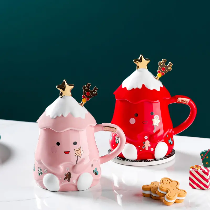Рождественские кофейные чашки weihnachtstase, рекламная керамическая кружка с Сантой, фарфоровая Рождественская кружка, Рождественская чашка, роскошные чашки