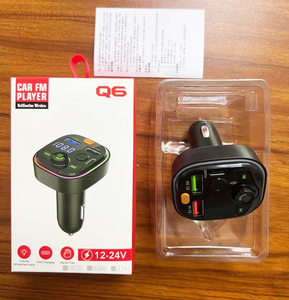 Hot bán kép PD Type-C USB Car Charger rảnh tay xe Kit MP3 máy nghe nhạc xe modulator đài phát thanh không dây Q6 FM Transmitter - Product Image 6