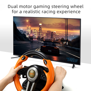 PXN-V3PRO พวงมาลัยเกมแข่งรถเข้ากันได้กับ P3/P4/switch/xboxone พร้อมมอเตอร์คู่ในตัว - Product Image 3
