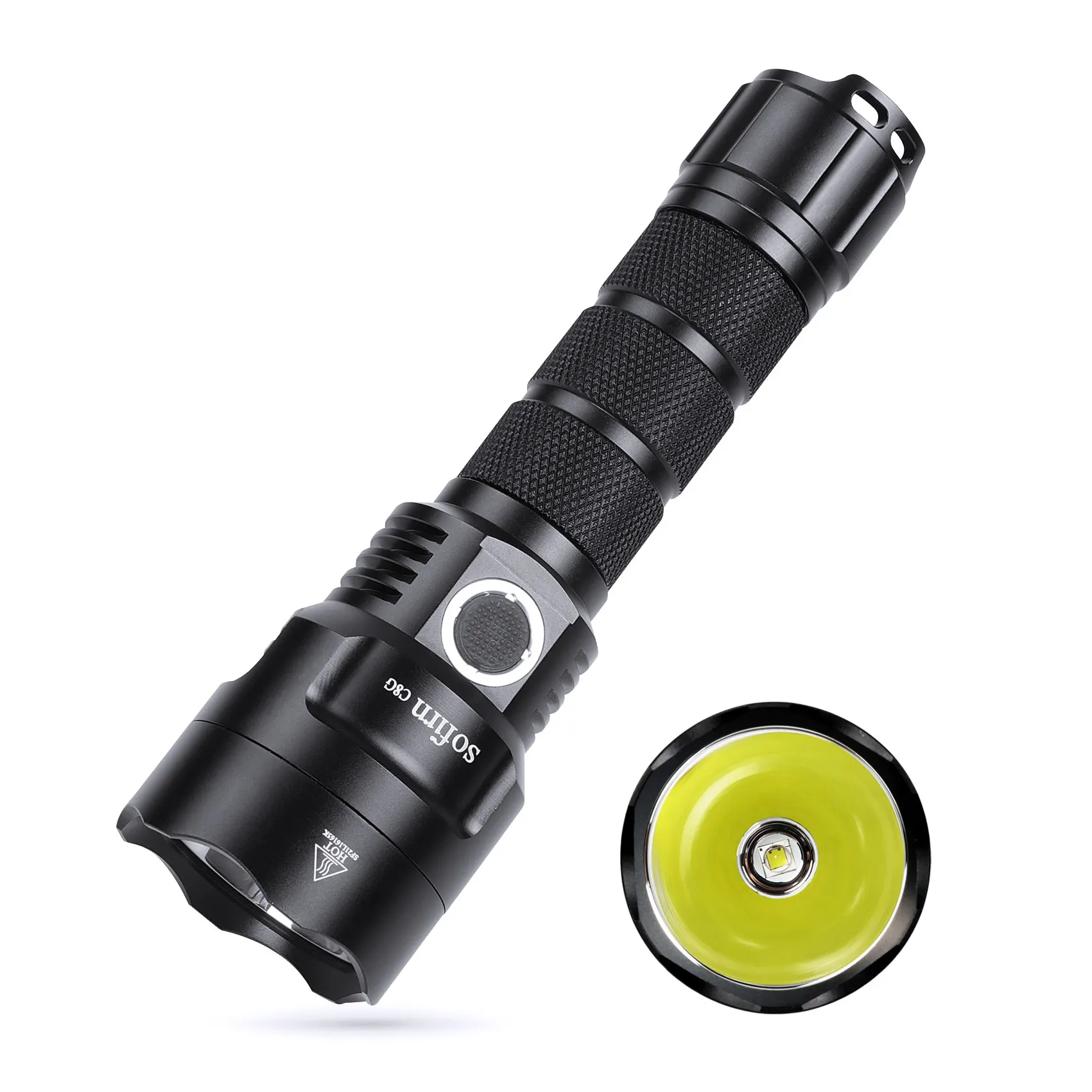 C8G Powerful 21700 SST40 2000lm Rechargeable Long Beam Torch with ATR 2 Groups Ramping Indicator Tactical Flashlight