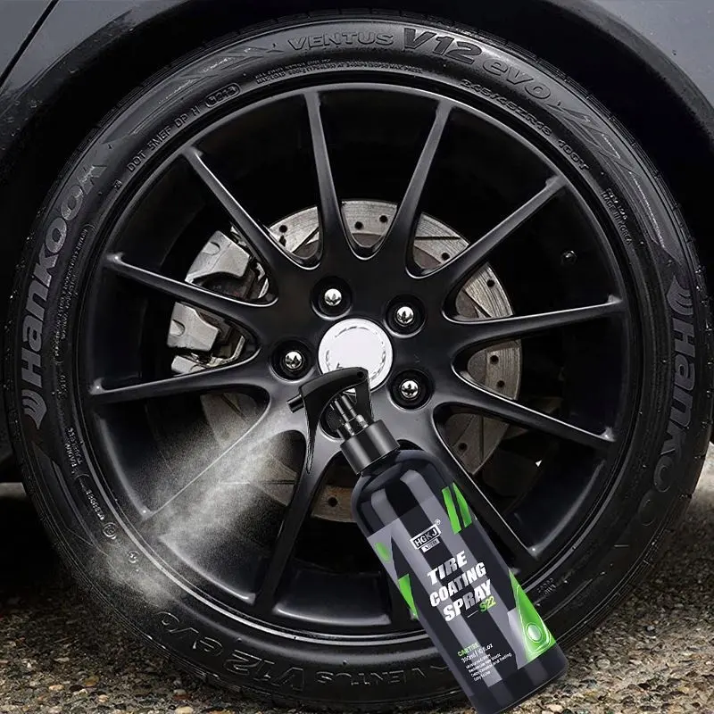 Brillant pour pneu HGKJ S22 Spray de revêtement de pneu Cire d'étanchéité hydrophobe pour roue de voiture Auto Care Re-black Shine Chimie Filler