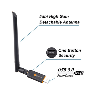 Realtek RTL8812BU AC1300 USB 3.0安卓平板双频Wifi适配器1300Mbps Usb Wifi加密狗，带外部天线 - Product Image 3