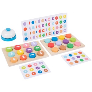 Kids Educational <strong>Challenge</strong> Double Sided Card Color Direction Cognition <strong>Matching</strong> Toy Wooden Puzzle Arrow Game - Product Image 1