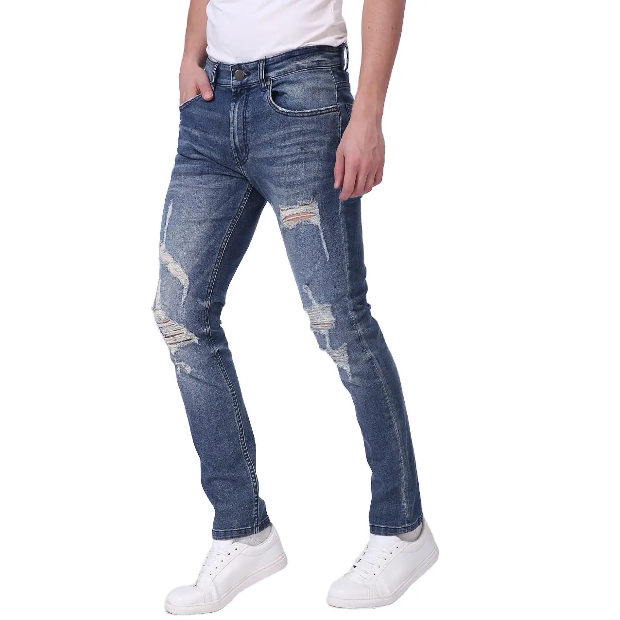 2021 ucuz fiyat moda düz ince kot toptan erkek kot pantolon bangladeş gelen