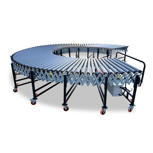 Rubber-coated Skate Wheel <strong>Conveyor</strong> Roller Line Customized Flexible Retractable Roller <strong>Conveyor</strong> for Feed Boxes <strong>Unloading</strong> - Product Image 4