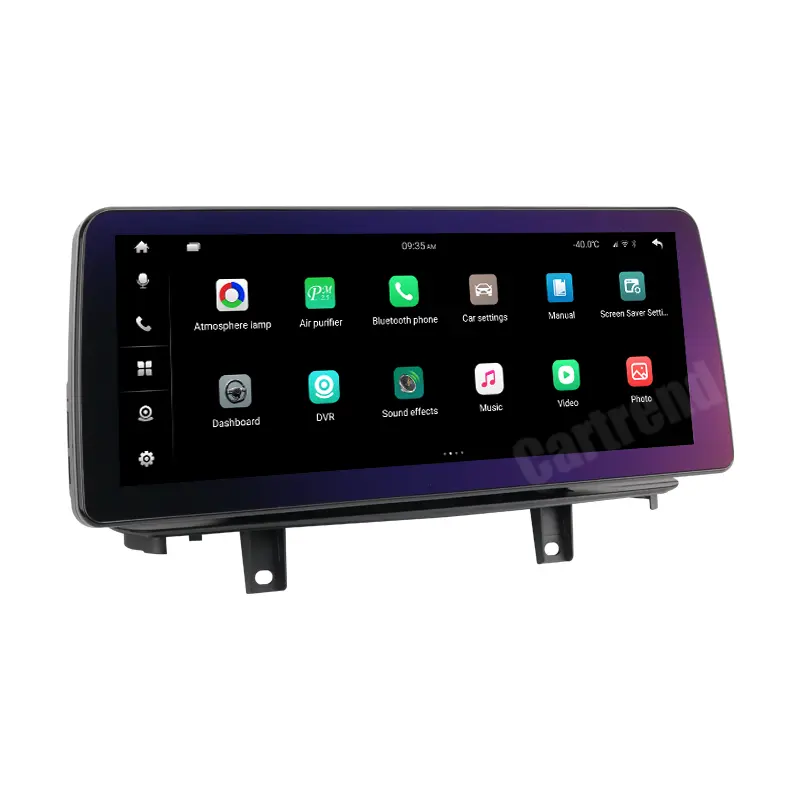 Pemutar DVD mobil Android 12.3 inci, layar sentuh GPS Stereo sistem navigasi Radio Audio Video mobil untuk 1 seri