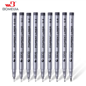 Promosyon STA ince ucu renkli yazma çizim işaretleyici kalem 0.05 0.1 0.2 0.3 0.4 0.5 0.6 0.8 Fineliner noktası Marker kalem seti - Product Image 1