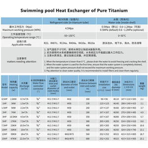 Super Corrosion Resistance Heating Exchange Heap Pump Titanium Tube <strong>Heat</strong> <strong>Exchanger</strong> for Swimming Pool