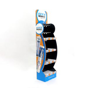 Gran soporte de exhibición de papel personalizado con ganchos para botellas adhesivas (pegamento) | Venta al por mayor directo de fábrica a granel POS - Product Image 3