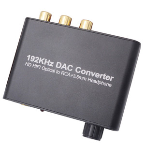 Igital a nalog onverter 192kHz upupupupupports oluolume control igigital oaxial axial Ito to a nnalog tereo/R 3,5mm ACK udio - Product Image 2