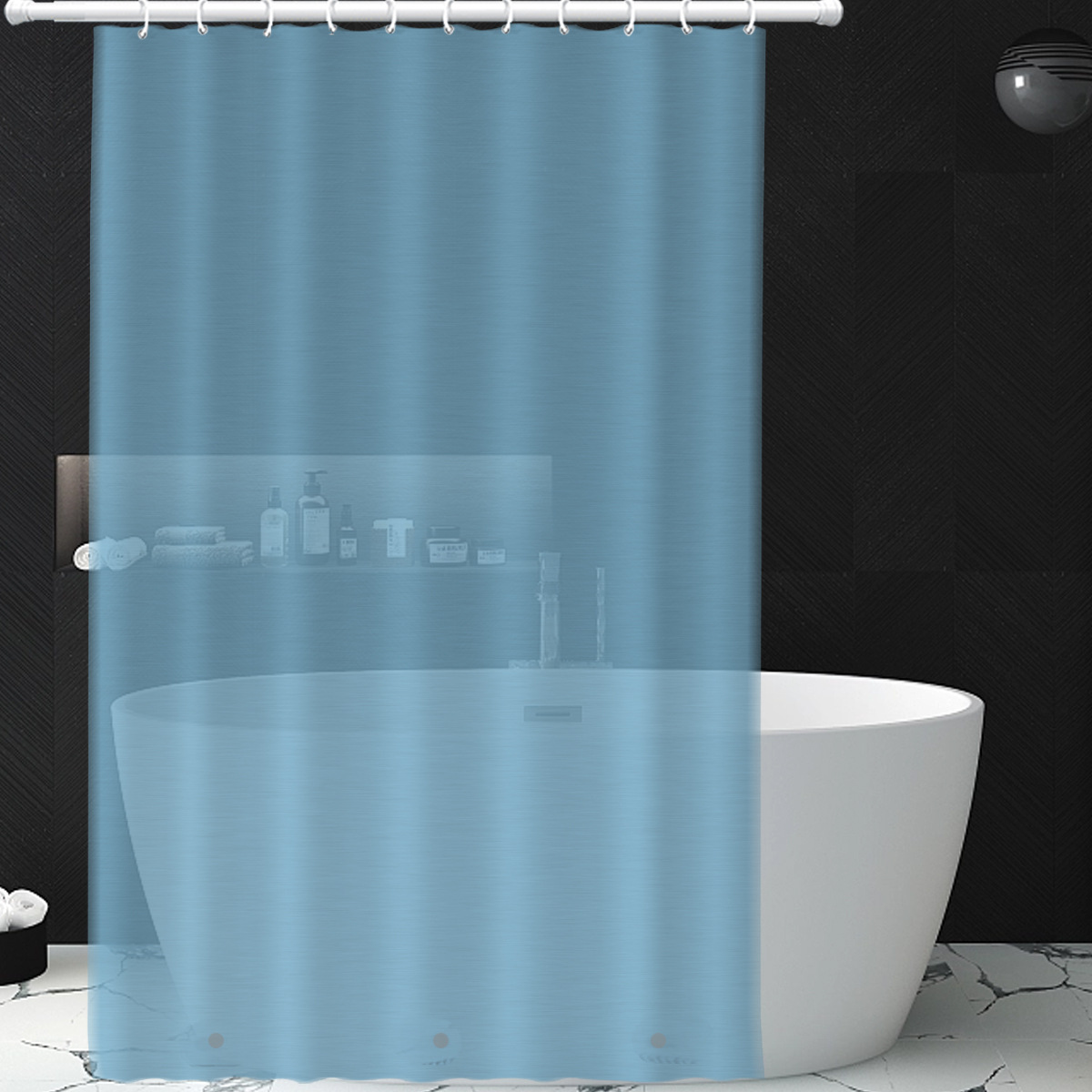 Bleu brossé semi-transparent