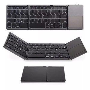 Tastiera sottile inglese senza fili Bluetooth portatile pieghevole tastiera tascabile per Multi sistemi Android IOS iPad Windows - Product Image 1