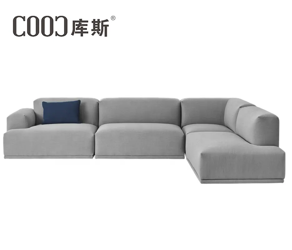 Aanpassen Uitstekende Funiture Zachte Modulaire L Vormige Vloer Linnen Grijs Sectionele Sofa Fabricl Sofa Sectionele Voor Woonkamer