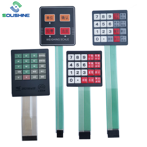 Yüksek Kaliteli 3x3 4x4 <span class=keywords><strong>3x4</strong></span> 9 16 Tuşları Gümüş Iletken Mürekkep Membran Anahtarı Tuş Takımı /klavye konektörlü