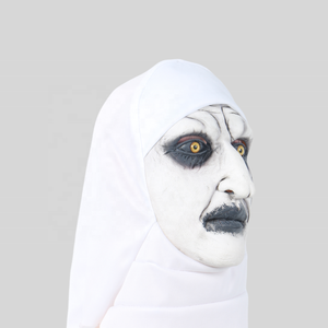 Halloween Cosplay Scary Nun <strong>Mask</strong> and Lightweight Head Cover Inspired for Party <strong>Masks</strong> - Product Image 3
