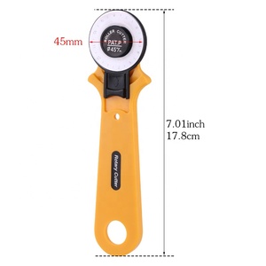 Yüksek kalite sarı deri çalışma araçları için Patchwork kumaş deri aracı dairesel 45mm döner kesici - Product Image 2