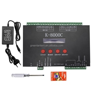 Soluzione di illuminazione intelligente Offline 8 porte SD Card Controller Led K-8000C DMX indirizzabile RGB Led Pixel Controller - Product Image 1