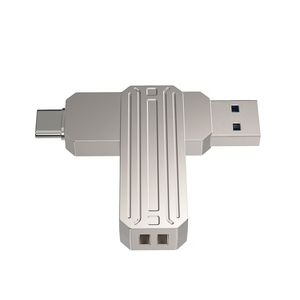 WiWU USB 3,2 Flash Drive USB tipo C interfaz 2 en 1 memoria de Metal duradero U disco OTG 32 64 128 256GB anticaída transmisión rápida - Product Image 5