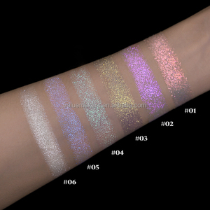 Bajo MOQ Cambio de color personalizado Presionado Duochrome Highlighters Maquillaje Single Holographic Glitter Diamond Multicrome Highlighter - Product Image 2