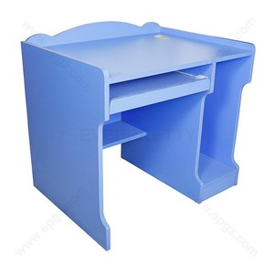 Mesa de madera para laboratorio de computadoras escolares, tablero abatible para computadora, diseño moderno, escritorio para computadora de estudiante con soporte para CPU - Product Image 2