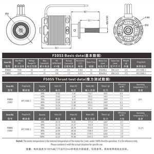 มอเตอร์ไร้แปรงถ่านสำหรับเครื่องบินบังคับวิทยุ UAV 4K 550KV F5055 E88ระบบโดรน RC Pro PV fones - Product Image 5