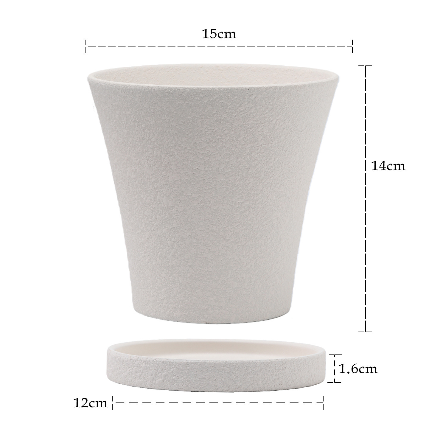 Lean round bisque-fired clay slip textured surface 1514 cm