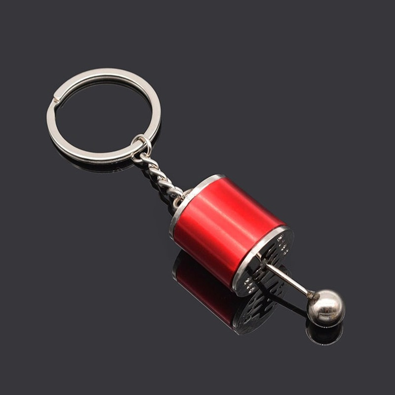 Porte-clés engrenage rouge