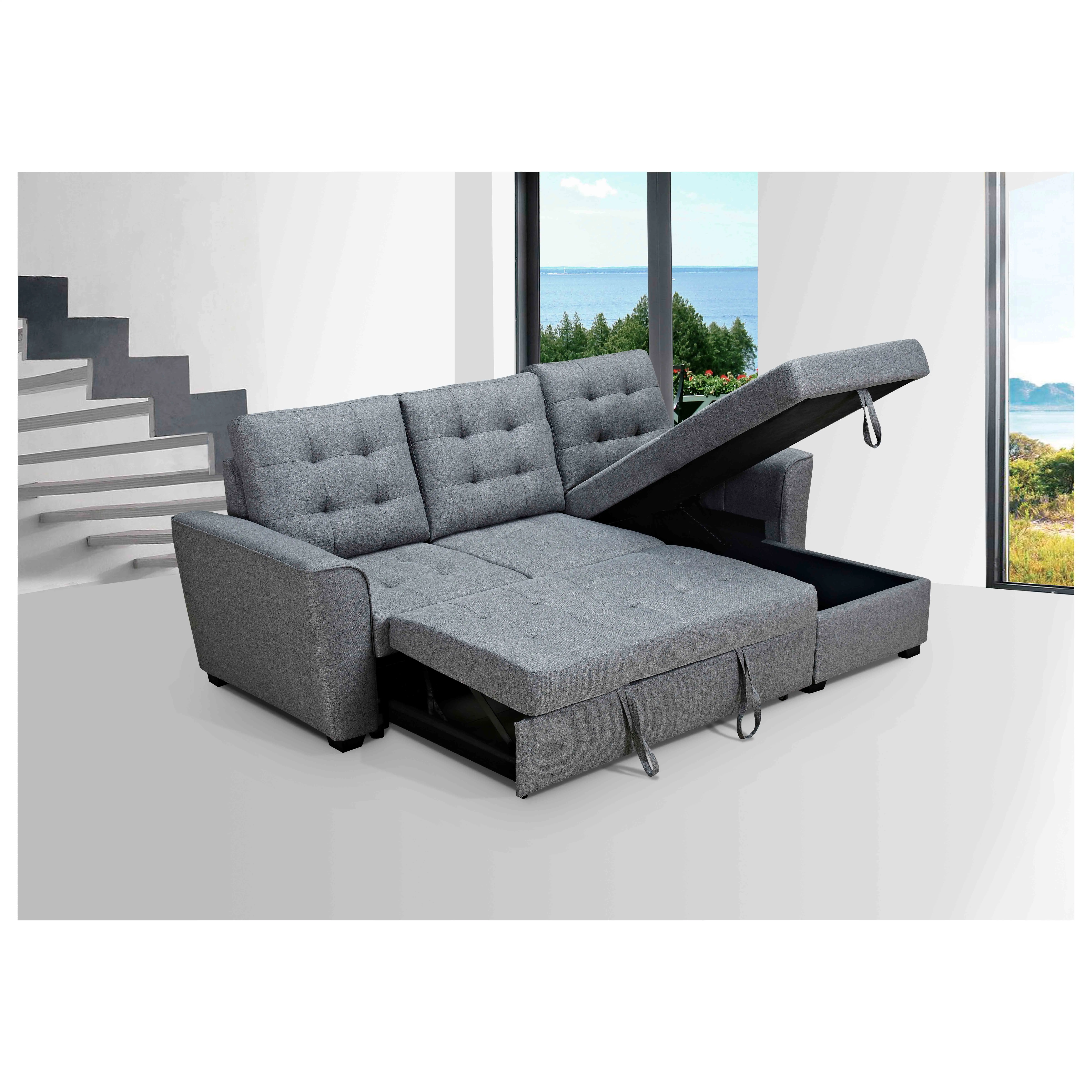 19956 ODM OEM Furnitur Mewah Ruang Duduk Sofa Italia Ruang Tamu Tempat Tidur Sofa Set Desain