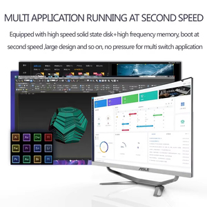 Venta caliente Computadora de escritorio para juegos 24 27 32 pulgadas en pantalla curva de PC todo en uno i7 i5 I3 AIO para Office Home - Product Image 4