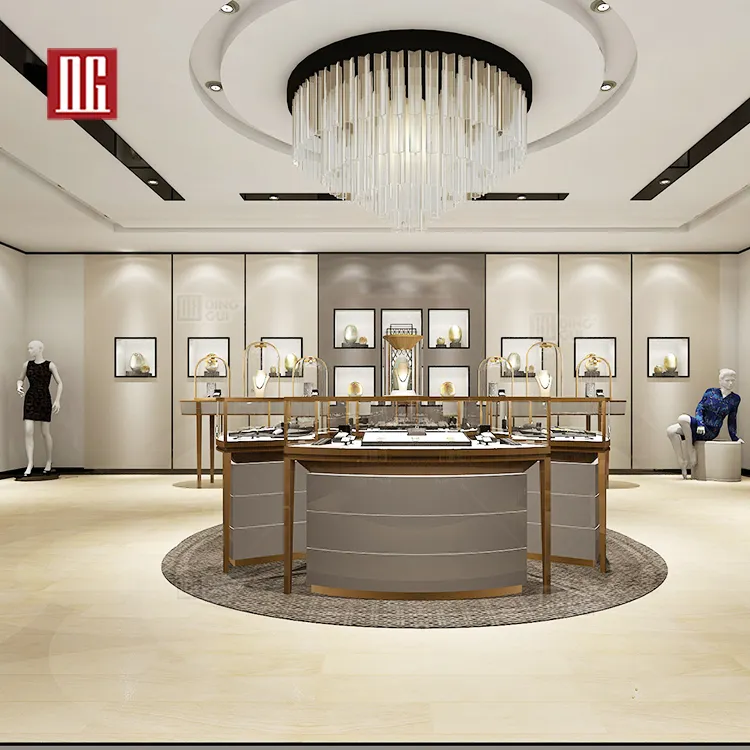 DG Móveis Loja de loja de Balcão Vitrine Vitrine de Jóias de Luxo Diamante relógio armário de exposição vitrine da loja de design