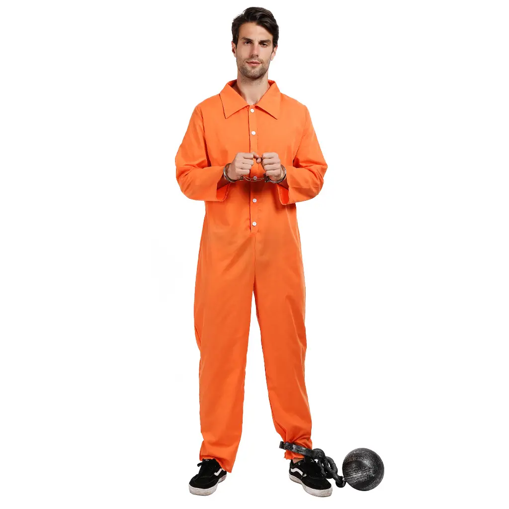 2024 caliente adulto Halloween pareja disfraces naranja travieso prisionero cárcel casa Cosplay disfraces