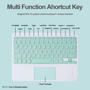 IPad用タッチパッド付きスマートワイヤレスBluetoothキーボードの高速配信 - Product Image 3