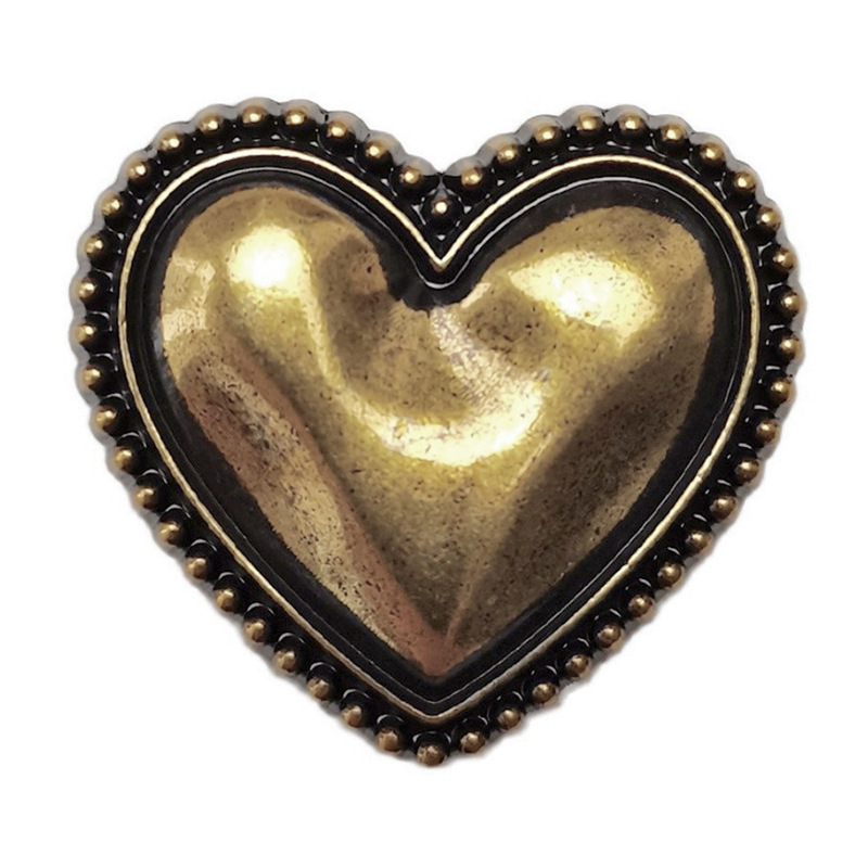 1# Corazón de bronce antiguo * 28L = 18 mm