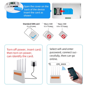 1200Mbps AC Wireless 4G LTE CPE <strong>Router</strong> Portable Solar Charging Battery Backup with 4G SIM Card for Home <strong>Use</strong> - Product Image 6